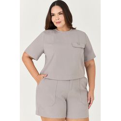 Short Alfaiataria com Detalhe Metal - MySize Ícone... - MYSIZE