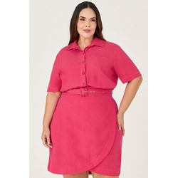 Vestido Curto com Cinto Coberto - MySize Ícones - MYSIZE