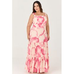 Vestido Longo Estampado com Marias MySize - Ícones - MYSIZE