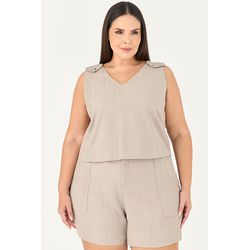 Conjunto Short e Blusa Detalhe Botão Coração - MyS... - MYSIZE