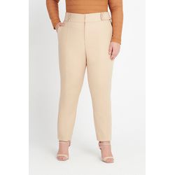 Calça MySize Alfaiataria com Detalhe Botões Femini... - MYSIZE