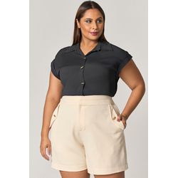 Regata com Detalhe Botão Pino - MySize Mirror - MYSIZE