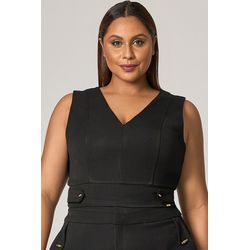 Cropped com Decote em V - MySize Mirror - MYSIZE