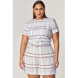 Short Estampado com Botão Pino - MySize Mirror - MYSIZE