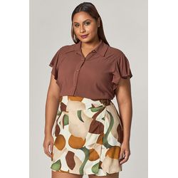 Short Estampado com Fivela - MySize Mirror - MYSIZE
