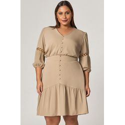 Vestido Curto com Babado - MySize Mirror - MYSIZE