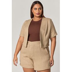 Conjunto Short e Blusa com Detalhe Botão Pino - My... - MYSIZE