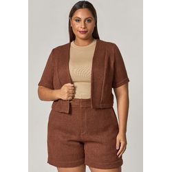 Conjunto Short e Blusa com Detalhe Botão Pino - My... - MYSIZE