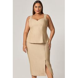 Conjunto Saia e Blusa com Fenda - MySize Mirror - MYSIZE