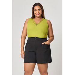  Short Alfaiataria Detalhe Botões Aboloado MySize ... - MYSIZE