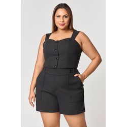 Short Alfaiataria Botões Aboloado MySize - Reflect... - MYSIZE