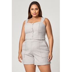 Short Alfaiataria Botões Aboloado MySize - Reflect... - MYSIZE