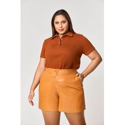 Shorts Couro Ecológico MySize - Reflect Inverno 25 - MYSIZE