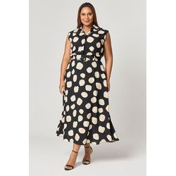 Vestido Midi Estampado MySize - Reflect Inverno 25 - MYSIZE