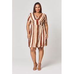 Vestido Midi Estampado MySize - Reflect Inverno 25 - MYSIZE