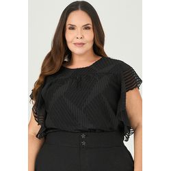 Blusa com Babado com Transparência - MySize - Sent... - MYSIZE