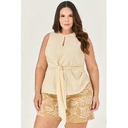 Blusa com Detalhe de Faixa com Nó - MySize - Senti... - MYSIZE