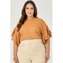 Blusa Manga com Babado - MySize - Sentir - MYSIZE