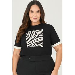 T-Shirt com Silk P&B - MySize - Sentir - MYSIZE