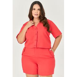 Short Alfaiataria com Botão Pérola - MySize - Sent... - MYSIZE