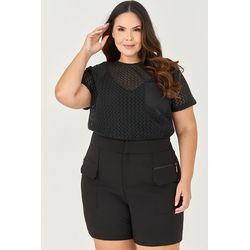 Short Alfaiataria com Detalhe Zíper - MySize - Sen... - MYSIZE