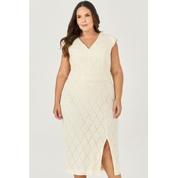 Vestido Midi de Tela - MySize - Sentir - MYSIZE