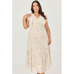 Vestido Midi com Babado - MySize - Sentir - MYSIZE