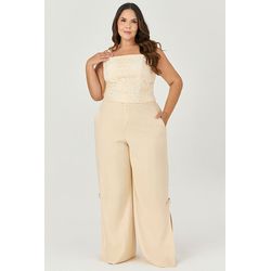 Calça Pantalona Detalhe Fenda Lateral - MySize - S... - MYSIZE