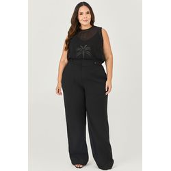 Calça Pantalona com Detalhe Botões - MySize - Sent... - MYSIZE