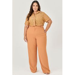 Calça Pantalona com Detalhe Botões - MySize - Sent... - MYSIZE