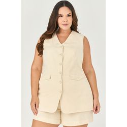Conjunto com Short e Colete Alongado - MySize - Se... - MYSIZE
