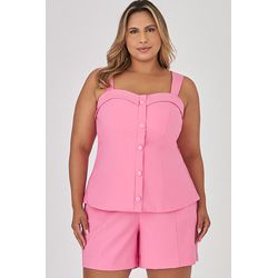Short Alfaiataria com Botão - MySize - Trópicos - MYSIZE