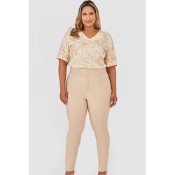 Calça Alfaiataria com Botão - MySize - Trópicos - MYSIZE