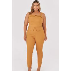 Calça com Pala Assimétrica - MySize - Trópicos - MYSIZE