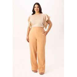 Calça Pantalona MySize Detalhe Botões - Urban Flow... - MYSIZE