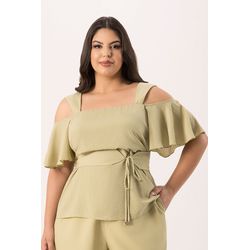 Blusa com Detalhe Amarração - Urban Flowers - MYSIZE