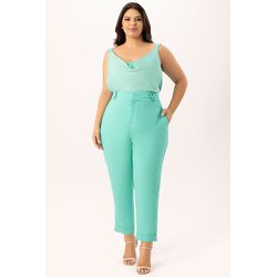 Calça Alfaiataria com Detalhe Cós - Urban Flowers - MYSIZE