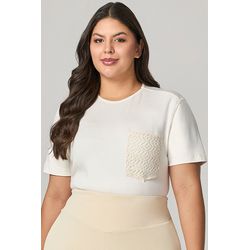 T-Shirt Malha com Detalhe Bolso MySize - Verano - MYSIZE