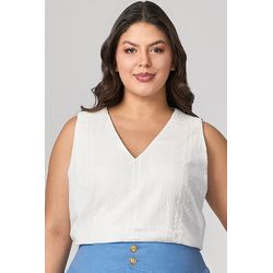 Regata com Detalhe Ombro Trançado MySize - Verano - MYSIZE