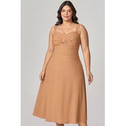 Vestido Curto com Pregas no Busto MySize - Verano - MYSIZE