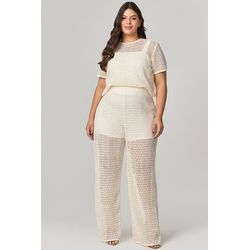 Calça Pantalona Crochet MySize - Verano - MYSIZE