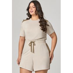 Conjunto Short e Blusa Bicolor de Malha MySize - V... - MYSIZE