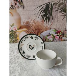 Xicara de Chá com Pires Coup Harmony (Natal) - Xic... - Nath Crivelaro