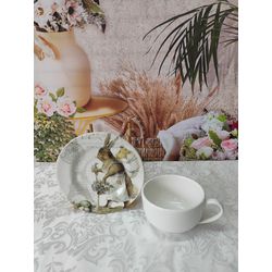 Xícara de Chá com Pires Easter Vintage - XicChaEas... - Nath Crivelaro