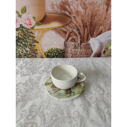 Xícara de Café com Pires Vintage de Páscoa - XicCa... - Nath Crivelaro