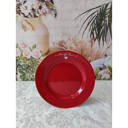 Prato Sobremesa Lamour Vermelho - PSLamour - Nath Crivelaro