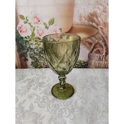 Taça de Vidro Diamond Verde 325 ml 6501 - Taca297 - Nath Crivelaro