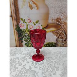 Taça de Vidro Della Home Diamond Vermelha 265 ml 7... - Nath Crivelaro