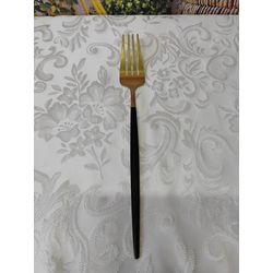 Garfo Inox para Mesa Ópera Champanhe Preto 22 cm 1... - Nath Crivelaro