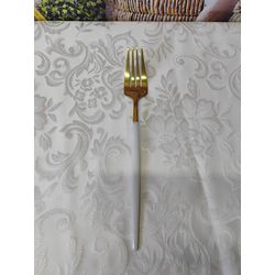 Garfo Inox para Mesa Slin Stainless Branco - Garfo... - Nath Crivelaro